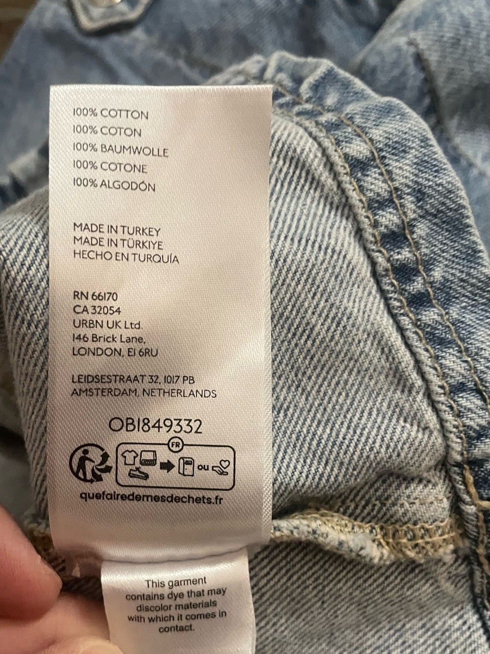 We The Free People Denim Skirt Size 26 Boho Blue Summer Mini Y2K Beach Vacation - Picture 8 of 9
